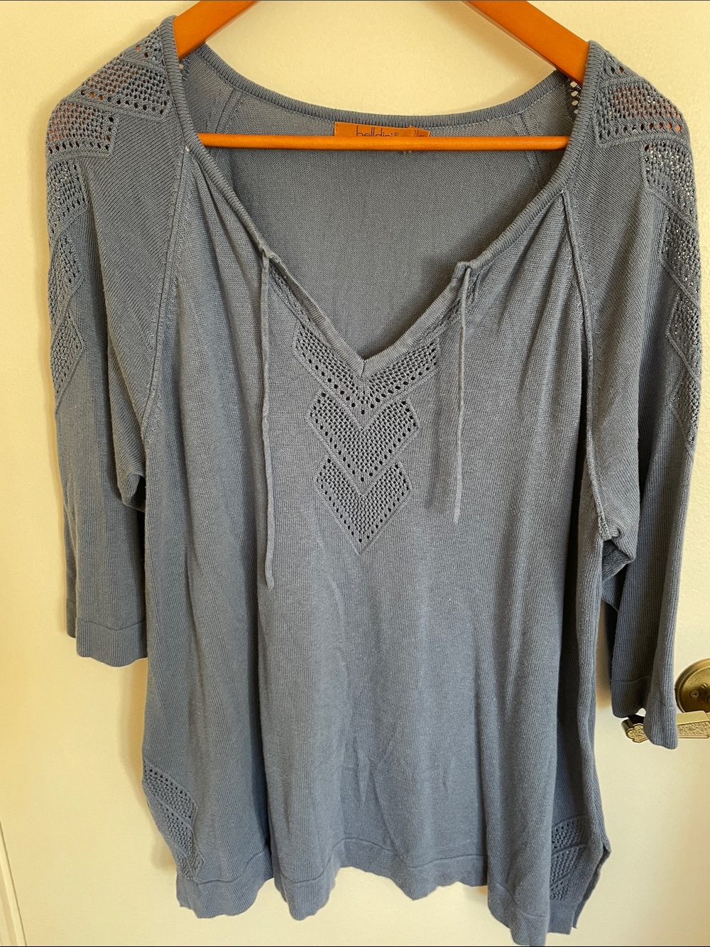 Belldini Steel Blue Knit Top